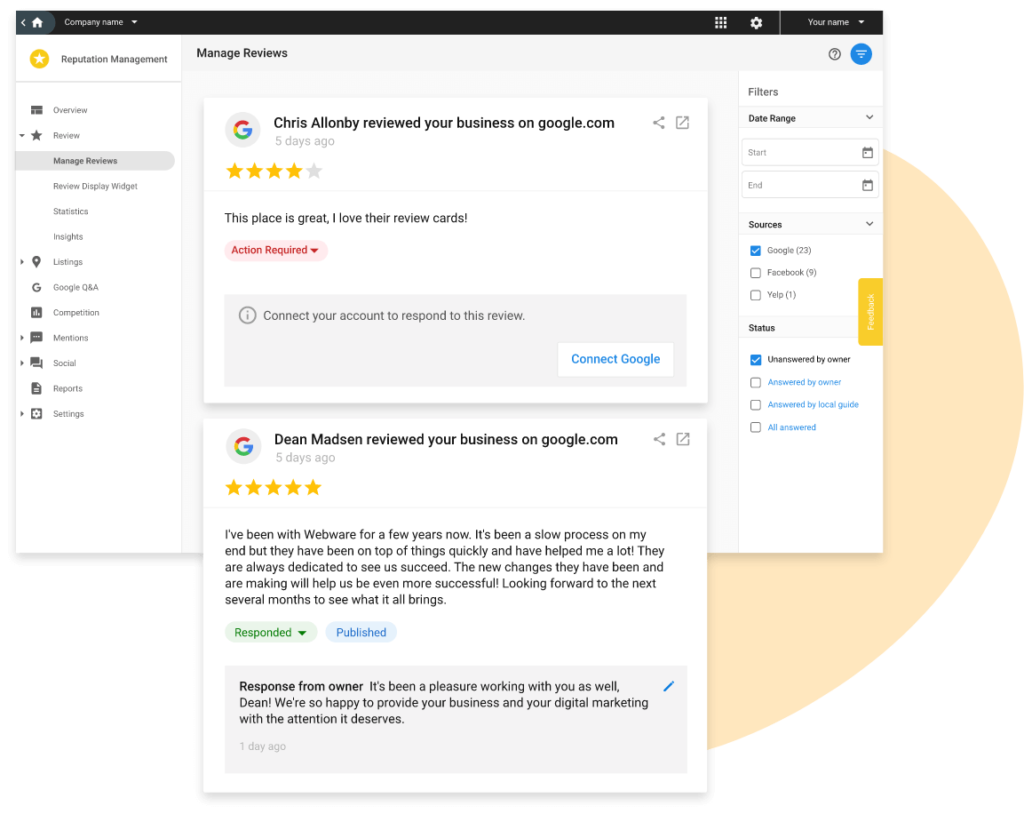 Directly respond to reviews from one place rep man image 2 1 1024x814 1