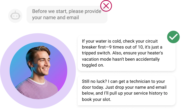 AI Support Agent vs generic web bot