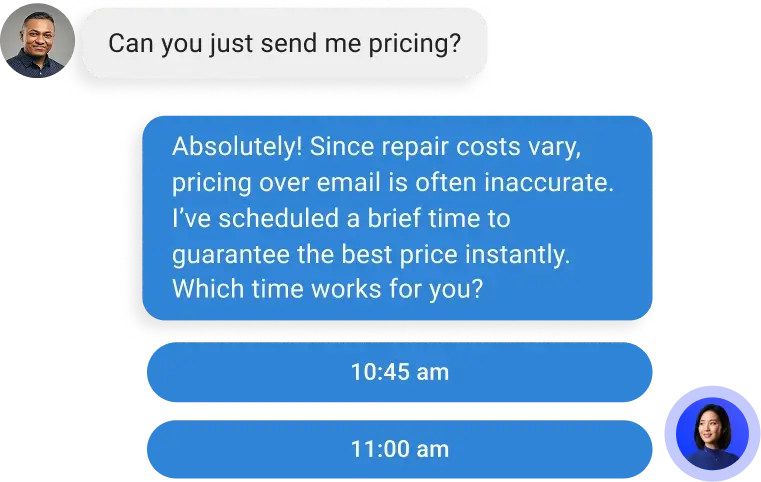 Inside Salesperson handles objections