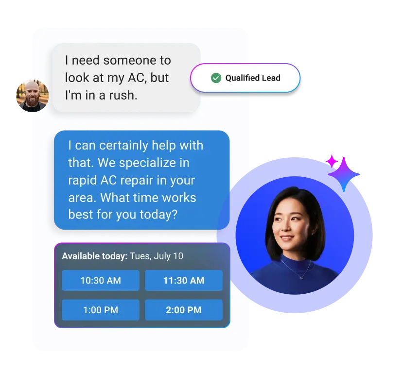 Inside Salesperson qualified lead and books appointment